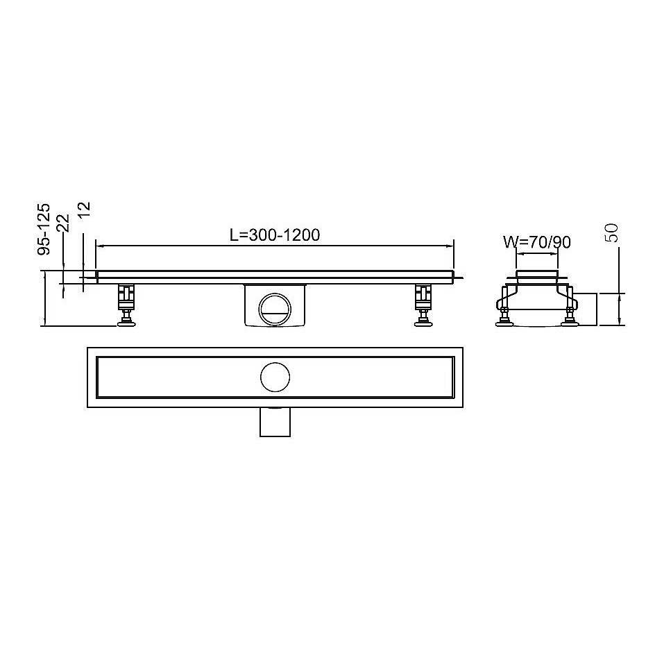 Душевой канал RGW Shower Drain SDR-01-80-Е1 хром купить в интернет-магазине Sanbest