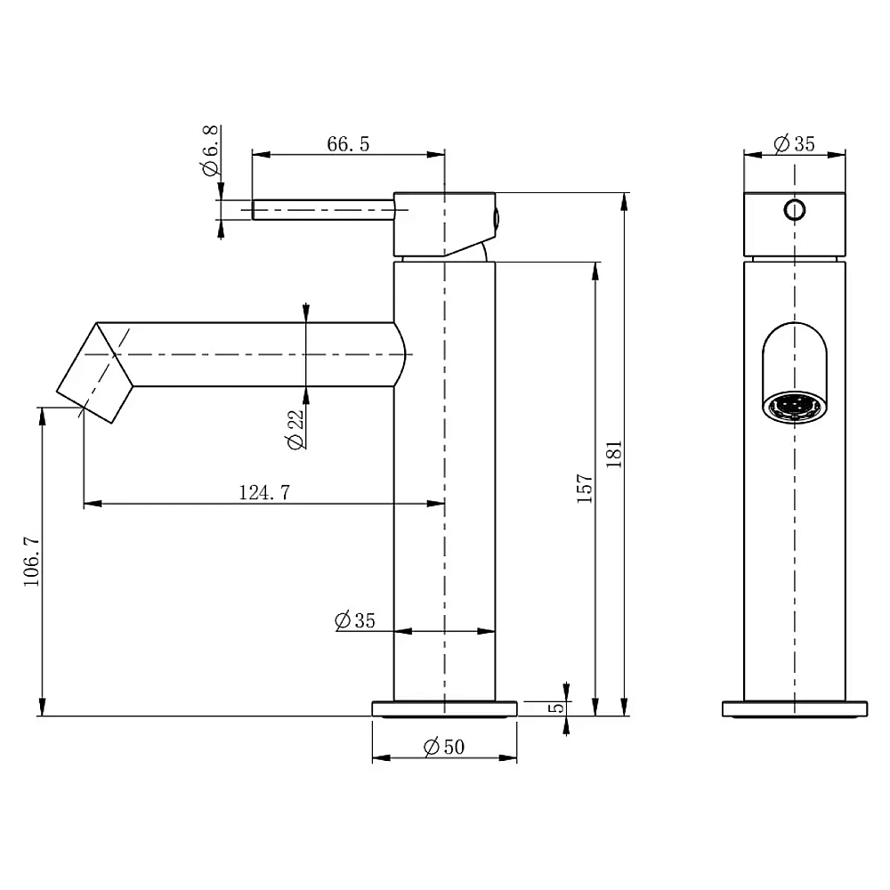 Смеситель для раковины Wonzon & Woghand WW-H1063-CR хром купить в интернет-магазине сантехники Sanbest