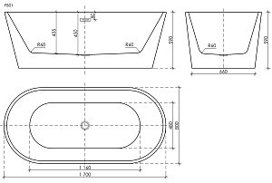 Ванна акриловая Sancos Mimi FB01 170х80 купить в интернет-магазине Sanbest