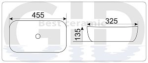 Раковина GID Nc425 купить в интернет-магазине Sanbest