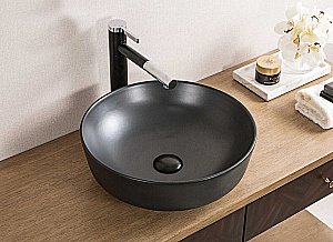 Раковина накладная Gid Esfera 41,5 Nc911 52224 черная матовая купить в интернет-магазине Sanbest