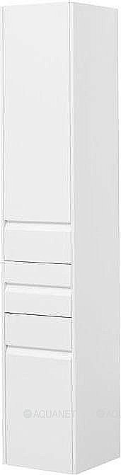 Шкаф-пенал Aquanet Палермо 237410 35 белый глянец для ванной в интернет-магазине сантехники Sanbest