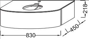 Тумба с раковиной Jacob Delafon PRESQU'ILE 83 EB1106-G1C+EVI102-00 белая глянцевая для ванной в интернет-магазине Sanbest