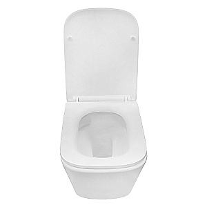 Унитаз подвесной Azario Armonia AZ-2403 белый, безободковый, с крышкой микролифт, слив торнадо купить в интернет-магазине Sanbest