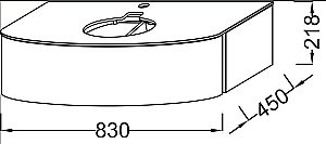 Тумба с раковиной Jacob Delafon PRESQU'ILE 83 EB1106-G1C+EVI102-00 белая глянцевая для ванной в интернет-магазине Sanbest