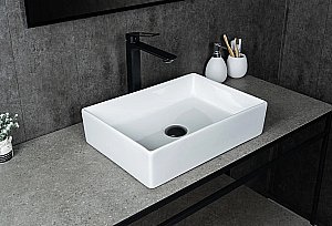 Раковина накладная Gid Geometrico 45 N1204 51225 белая купить в интернет-магазине Sanbest