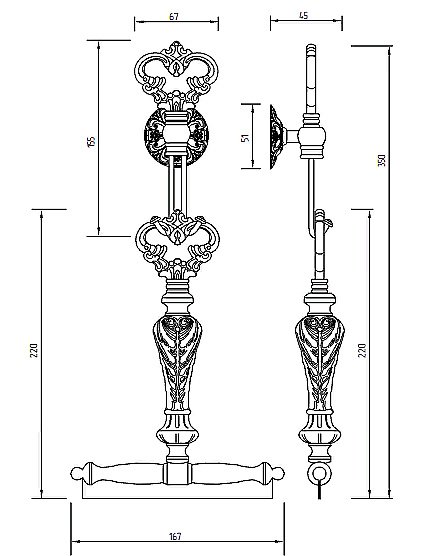 Скребок Migliore Elisabetta ML.ELB-60.136.BR бронза купить в интернет-магазине сантехники Sanbest