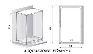 Душевая кабина Acquazzone Viktoria 120SL с паром купить в интернет-магазине Sanbest