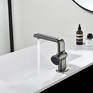 Смеситель для раковины Black&white Gravity GF-7207-GM оружейная сталь матовая купить в интернет-магазине сантехники Sanbest