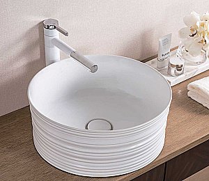 Раковина накладная Ceramalux N 41 W1532 белая купить в интернет-магазине Sanbest