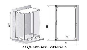 Душевая кабина Acquazzone Viktoria 120SL 120х90 с паром купить в интернет-магазине Sanbest