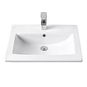 Тумба с раковиной Акватон Сохо 60 слэйт/галька серая для ванной в интернет-магазине Sanbest