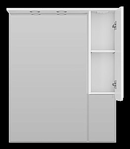 Зеркало со шкафом Misty Чегет 85 П-Чег-02085-01 белый в ванную от интернет-магазине сантехники Sanbest