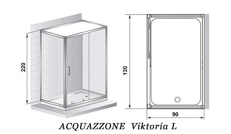 Душевая кабина Acquazzone Viktoria 120SL 120х90 с паром купить в интернет-магазине Sanbest