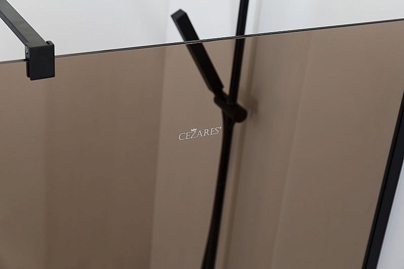 Душевое ограждение Cezares Liberta L-1-80 бронзовый/профиль черный купить в интернет-магазине Sanbest