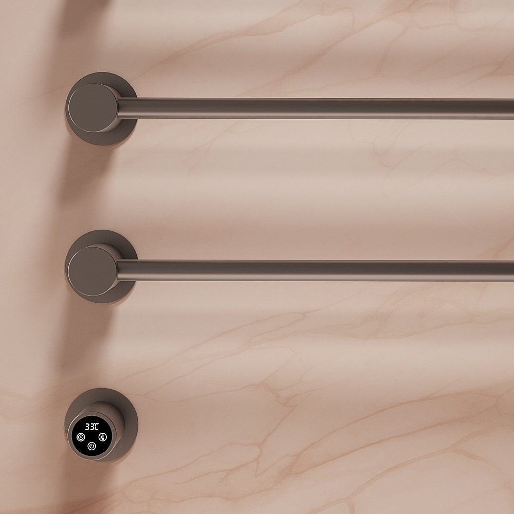 Полотенцесушитель электрический Vincea VTD-2H1GM вороненая сталь, таймер купить в интернет-магазине сантехники Sanbest