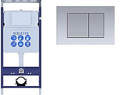 Инсталляция для унитаза Aquatek Easy Fix INS-0000010 с кнопкой KDI-0000012 черная матовая купить в интернет-магазине сантехники Sanbest