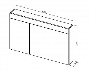 Зеркальный шкаф De Aqua Эколь 184809 120 белый купить в интернет-магазине сантехники Sanbest