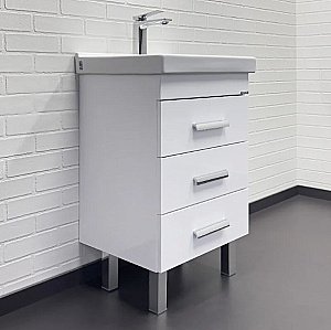 Тумба с раковиной Comforty Никосия 50 00-00018023 белая для ванной в интернет-магазине Sanbest