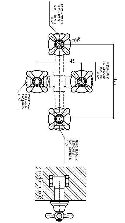 Смеситель для душа Rav-Slezak MORAVA RETRO MK186K купить в интернет-магазине сантехники Sanbest