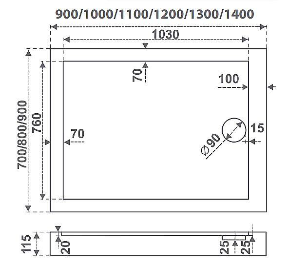 Душевой поддон Good Door Олимпик 110x80 Белый купить в интернет-магазине Sanbest