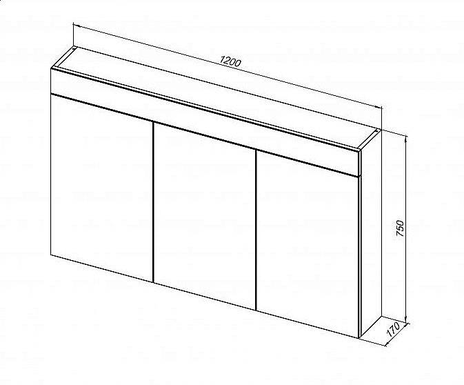 Зеркальный шкаф De Aqua Эколь 184809 120 белый купить в интернет-магазине сантехники Sanbest