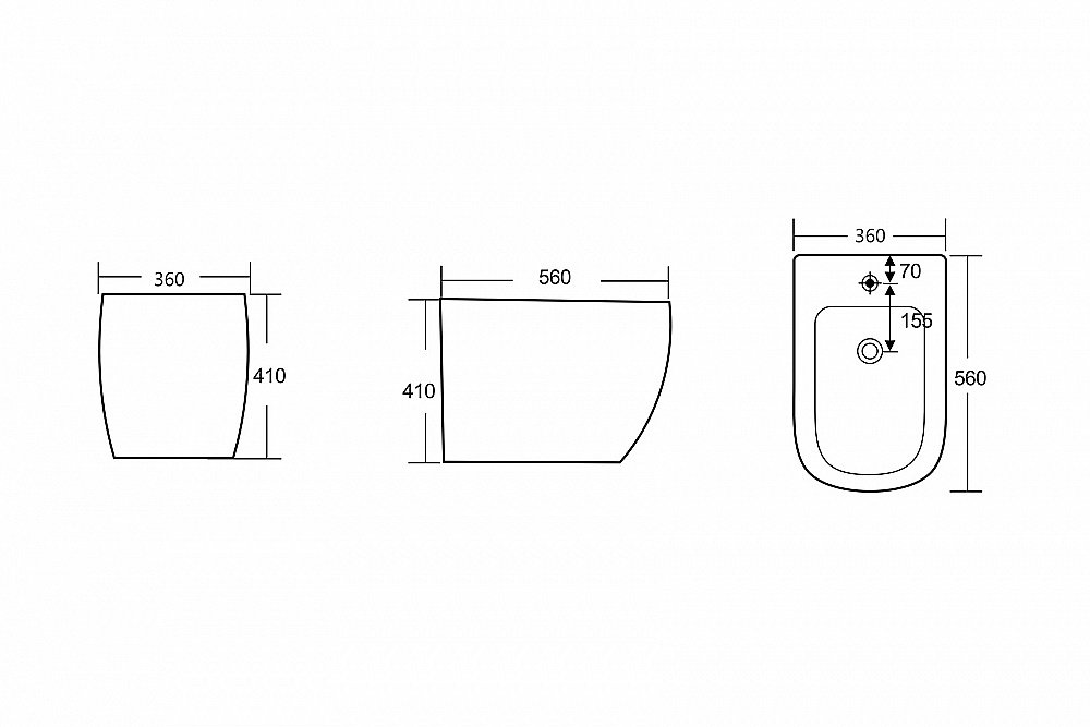 Биде ABBER Bequem AC1152 белое купить в интернет-магазине Sanbest