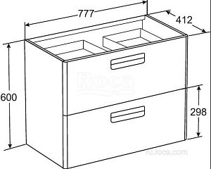 Тумба с раковиной Roca The Gap Original ZRU9302740 80 фиолетовый для ванной в интернет-магазине Sanbest