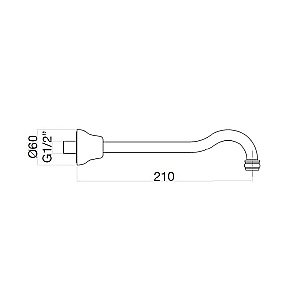 Излив для душа Webert Armony AC0537065 бронза купить в интернет-магазине сантехники Sanbest