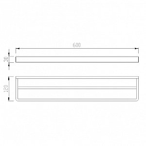 Полотенцедержатель двойной Abber WESTEN AA1756B 60 черный матовый купить в интернет-магазине сантехники Sanbest