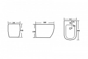 Биде ABBER Bequem AC1152 белое купить в интернет-магазине Sanbest