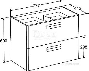 Тумба с раковиной Roca The Gap Original ZRU9302740 80 фиолетовый для ванной в интернет-магазине Sanbest