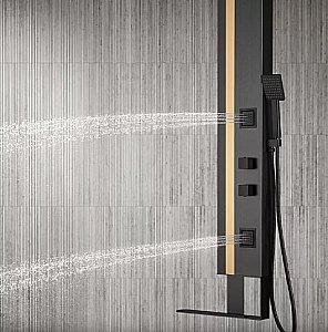 Душевая панель Black&White Gravity GR026 графит/золото купить в интернет-магазине сантехники Sanbest