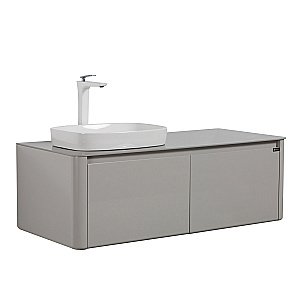 Тумба с раковиной Black&White Universe U915.1200 серая для ванной в интернет-магазине Sanbest