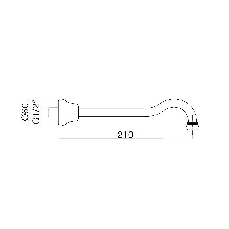 Излив для душа Webert Armony AC0537065 бронза купить в интернет-магазине сантехники Sanbest