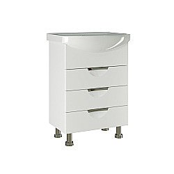 Тумба для раковины Mixline Этьен 60 542405 белая купить в интернет-магазине сантехники Sanbest