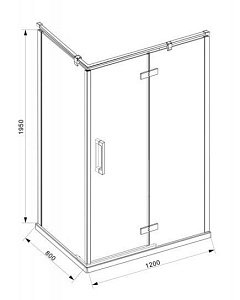 Душевой уголок Bravat BLACKLINE BS120 купить в интернет-магазине Sanbest