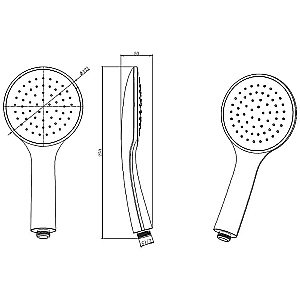 Душевая лейка Aquatek AQ2001MB черная купить в интернет-магазине сантехники Sanbest