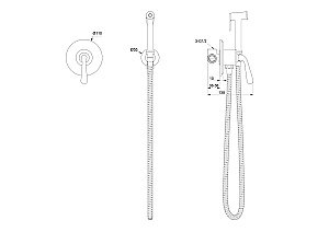 Смеситель с гигиеническим душем встраиваемый WONZON & WOGHAND STEAM, Хром (WW-88849008-CR) купить в интернет-магазине сантехники Sanbest