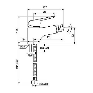 Смеситель для биде Vidima Fine BA386AA купить в интернет-магазине сантехники Sanbest