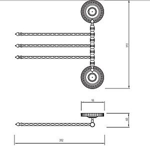 Полотенцедержатель Migliore Monte Carlo 31784 хром купить в интернет-магазине сантехники Sanbest