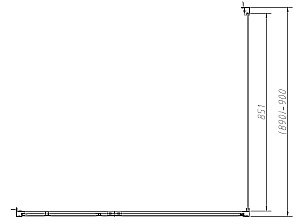 Душевой уголок Vincea Slim-N VSR-4SNP9010CLGM 100x90 профиль вороненая сталь/стекло прозрачное купить в интернет-магазине Sanbest