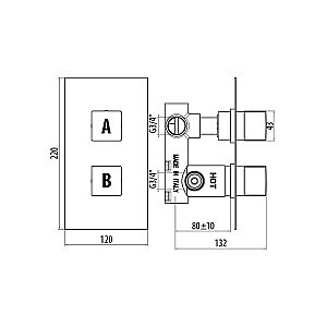 Смеситель для душа Gattoni Termostatici TS991/25С0 купить в интернет-магазине сантехники Sanbest
