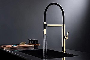 Смеситель для кухни Paulmark Leader Le214101-G золото купить в интернет-магазине сантехники Sanbest