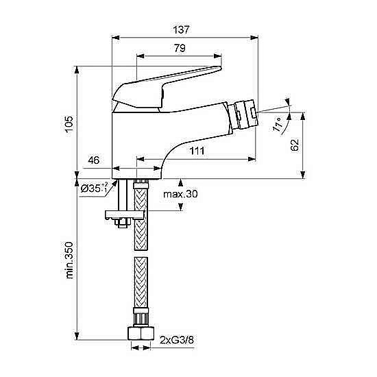 Смеситель для биде Vidima Fine BA386AA купить в интернет-магазине сантехники Sanbest