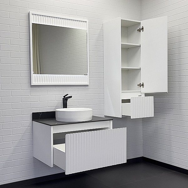 Шкаф Comforty Марсель 40 белый матовый для ванной в интернет-магазине сантехники Sanbest