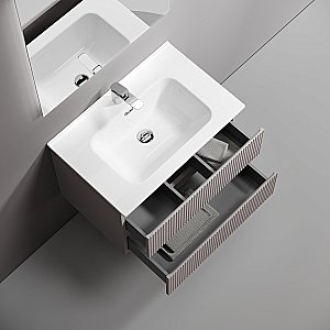 Тумба с раковиной Sancos Snob R 70 SNR70SMСМ серая матовая для ванной в интернет-магазине Sanbest