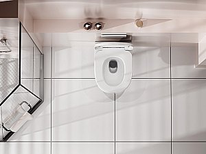 Унитаз подвесной Abber Rechteck AC1218 белый, безободковый, с крышкой микролифт, слив торнадо купить в интернет-магазине Sanbest