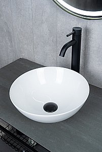 Раковина накладная Gid 9081W белая купить в интернет-магазине Sanbest
