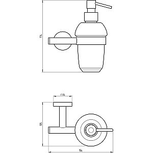 Диспенсер Migliore Fortis 31756 белая керамика/черный купить в интернет-магазине сантехники Sanbest